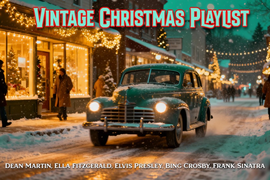 Vintage Christmas Playlist Cover